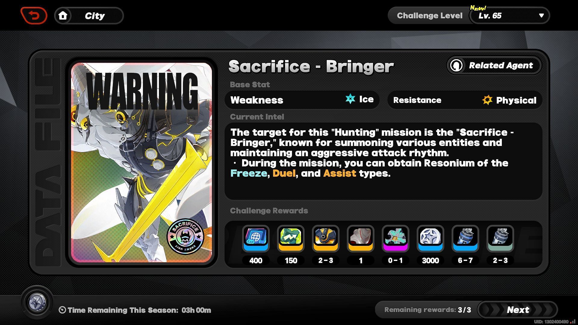 Sacrifice—Bringer Notorious Hunt (Image via HoYoverse)
